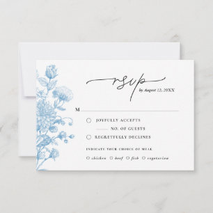 Floral Sketch Response Card