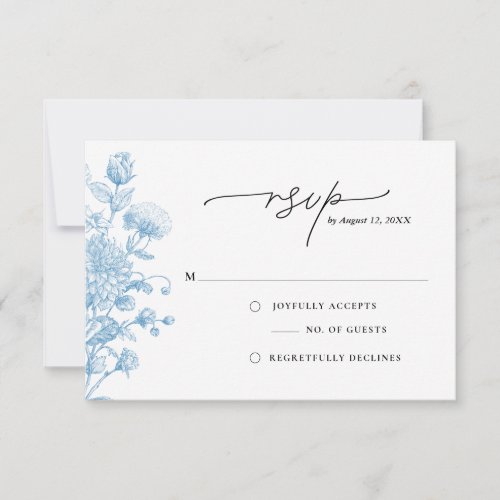 Floral Sketch Response Card