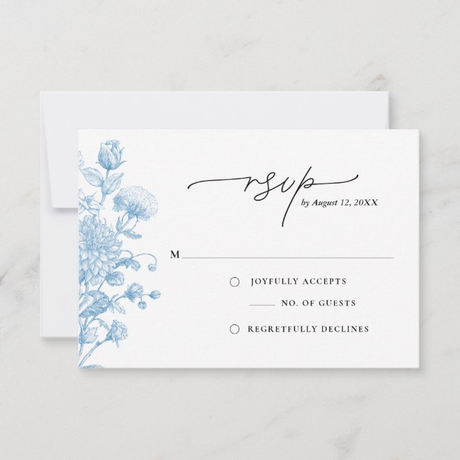 Floral Sketch Response Card (Front)