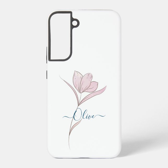 Floral Sketch Watercolor Samsung Galaxy Case  (Back)
