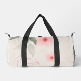 Floral Sketch Waterproof Travel Bag