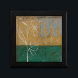 Floral Sketch with Wildflower and Plants Keepsake Box<br><div class="desc">A lot is going on in this painting by Jennifer Goldberger. A floral sketch takes center stage,  and small trees make up the background. Fans of Eugene Delacroix and Edward Hopper may want to purchase this piece!</div>
