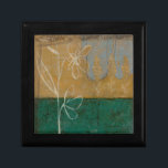 Floral Sketch with Wildflower and Plants Keepsake Box<br><div class="desc">A lot is going on in this painting by Jennifer Goldberger. A floral sketch takes center stage,  and small trees make up the background. Fans of Eugene Delacroix and Edward Hopper may want to purchase this piece!</div>