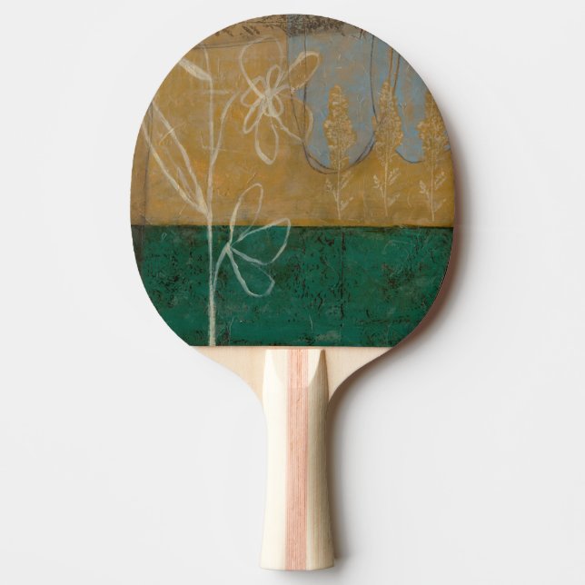 Floral Sketch with Wildflower and Plants Ping Pong Paddle (Front)