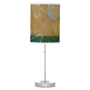 Floral Sketch with Wildflower and Plants Table Lamp