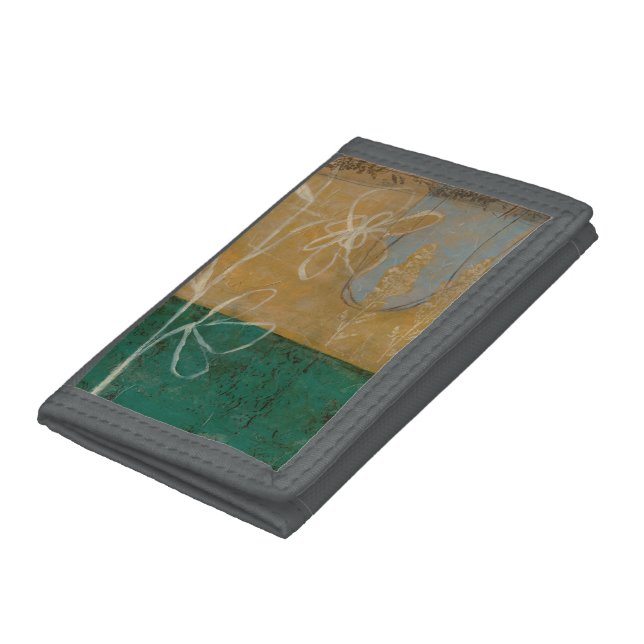 Floral Sketch with Wildflower and Plants Trifold Wallet (Bottom)