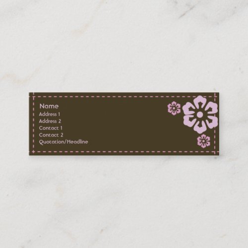 Floral - Skinny Business Card Templates