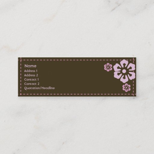 Customizable Floral - Skinny Business Card