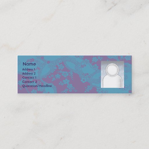 Customizable Floral - Skinny Business Card Template