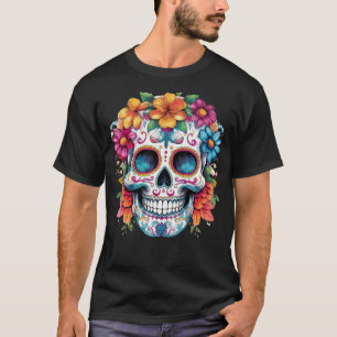 Floral Skull 17 T-Shirt