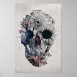Floral Skull 2 Poster