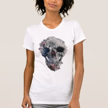 Floral Skull 2 T-shirt by ikiiki at Zazzle