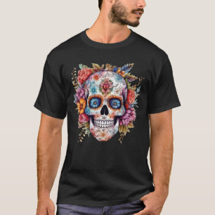 Floral Skull 3 T-Shirt