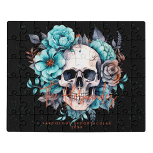 Floral Skull Adult Faboolous Halloween Jigsaw Puzzle