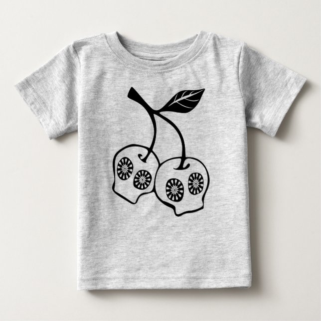 Floral Skull Apple Shirt (Front)