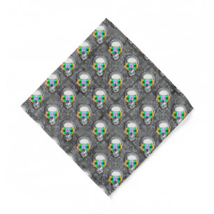 FLORAL SKULL BANDANA