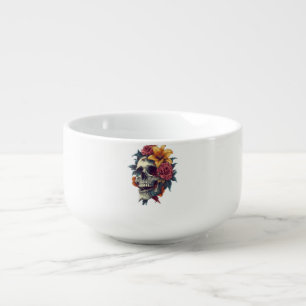 Floral Skull Bloom Soup Mug