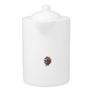 Floral Skull Bloom Teapot