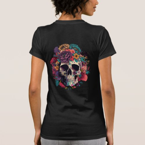 Floral Skull Botany and Bones T_Shirt