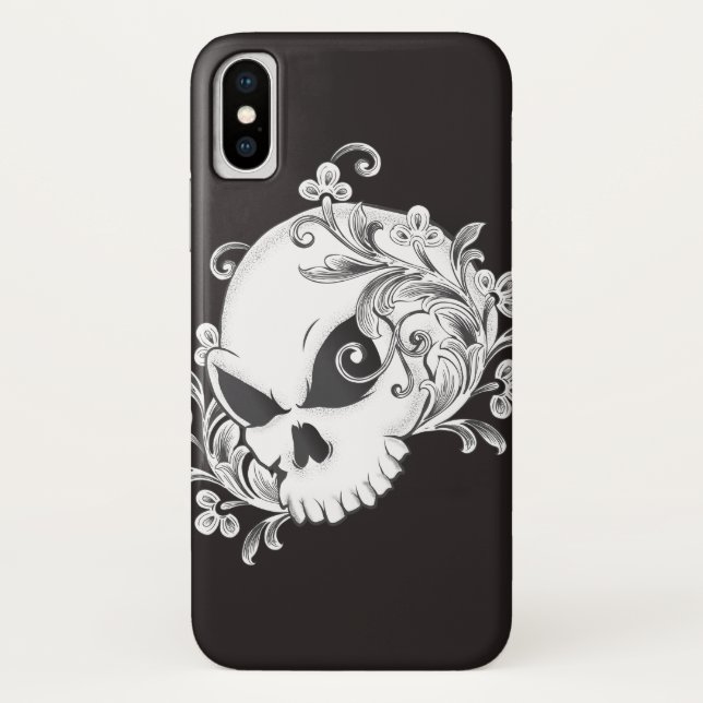Floral Skull Case-Mate iPhone Case (Back)