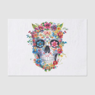 Floral Skull Design Tissue Paper