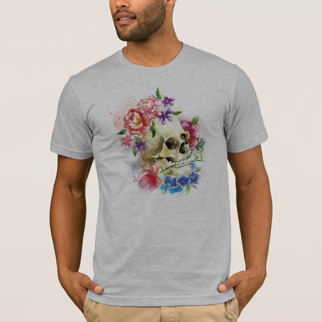 Floral Skull Dia de los Muertos | Shirt (Front)