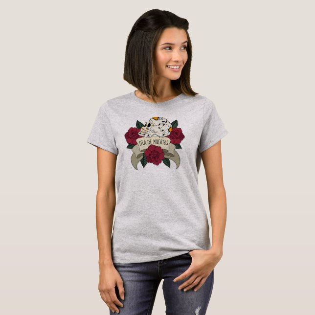 Floral Skull Dia de los Muertos | Shirt (Front Full)