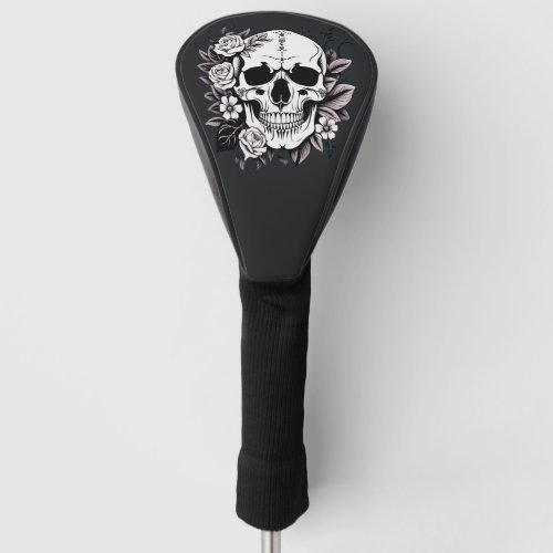 Floral Skull Golf Head Cover