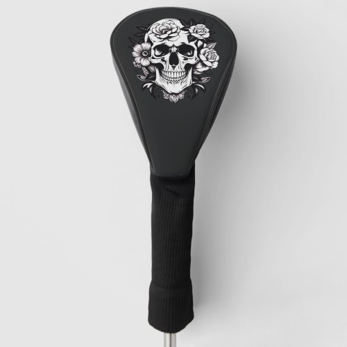 Floral Skull Golf Head Cover