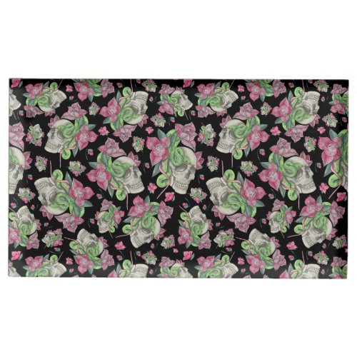 Floral Skull Gothic Botanical Elegant Table Card Place Card Holder