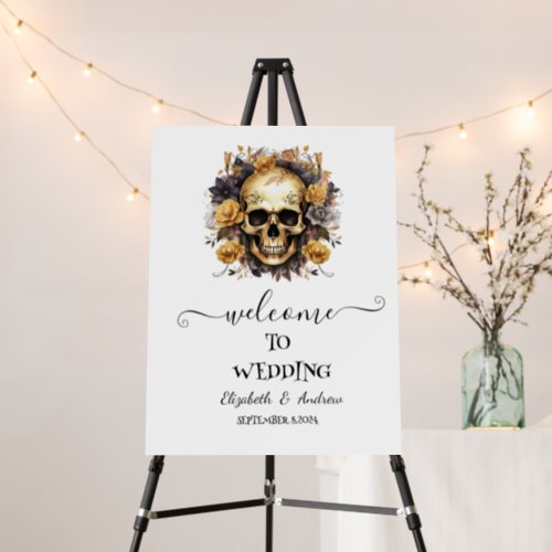 Floral Skull Gothic Wedding Foam Board