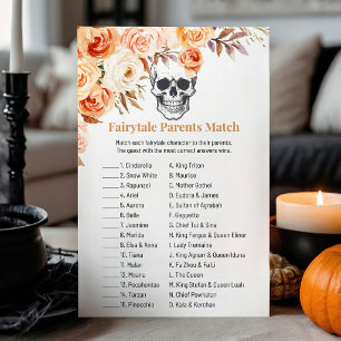 Floral Skull Halloween Fairytale Match Game