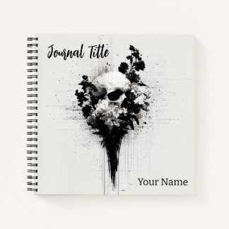Floral Skull Journal — Custom Name & Title