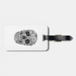 Floral Skull Luggage Tag at Zazzle
