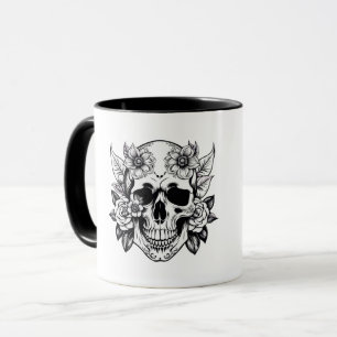 Floral Skull Mug