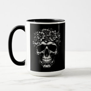 Floral Skull Mug