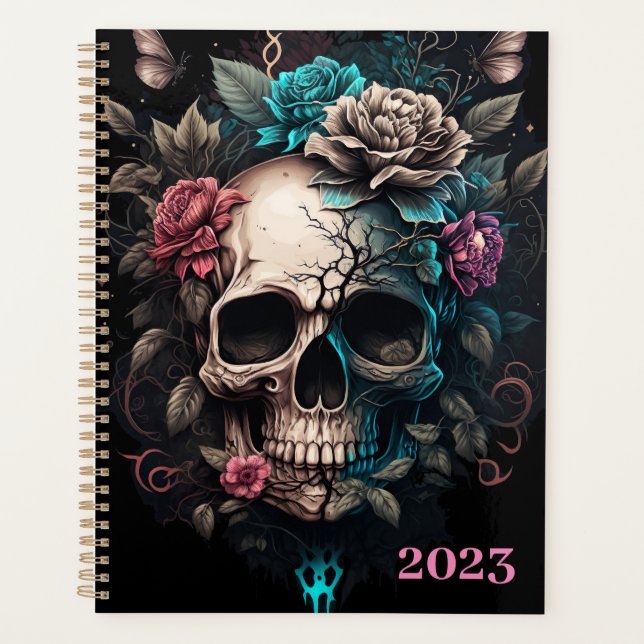 Floral Skull Planner (Front)