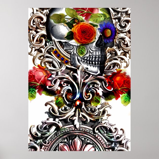 Floral Skull Poster (Front)