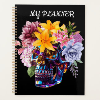 "Floral Skull Radiance" Planner