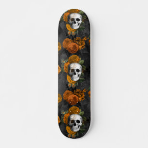 Floral Skull Skateboard