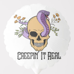 Floral skull snake  Halloween Vibes balloon