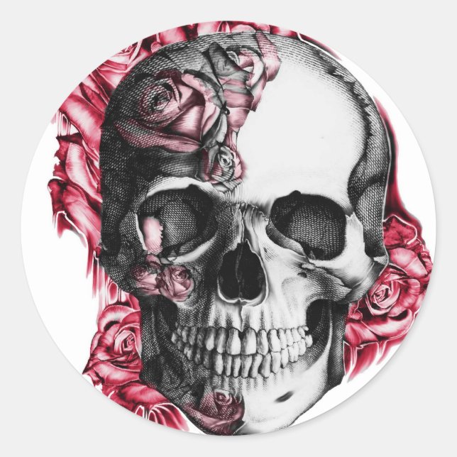 Floral Skull stickers (Front)