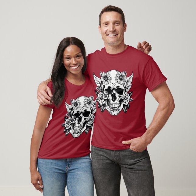 Floral Skull T-Shirt (Unisex)