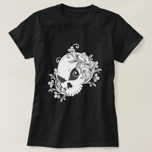 Floral Skull T_Shirt