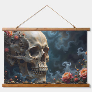 Floral Skull Tapestry