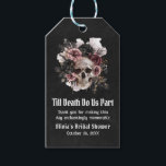 Floral Skull Till Death Do Us Part Bridal Shower Gift Tags<br><div class="desc">Add a touch of Gothic elegance to your gifts with our "Till Death Do Us Part" gift tags, featuring a stunning floral skull design. Perfect for a Halloween or dark romance-themed bridal shower, these tags provide a beautifully eerie finish to any gift or favor. Attach them to gift bags, boxes,...</div>