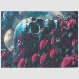 Floral Skull Tissue Paper