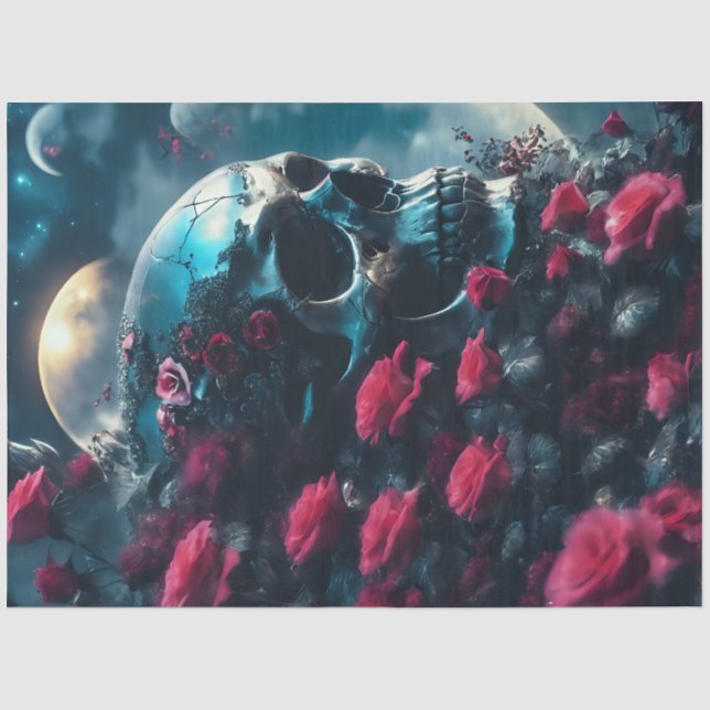 Floral Skull Tissue Paper (Front)