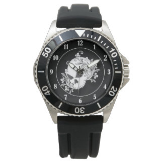 Floral Skull Watch