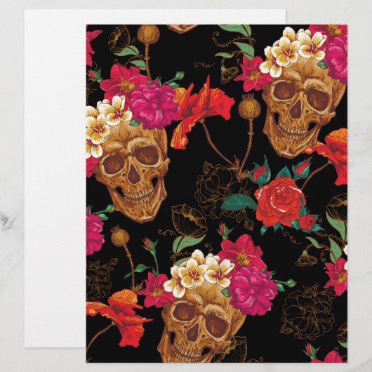 floral Skulls (Front/Back)